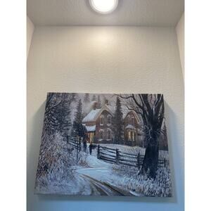 D. R. Laird Limited Edition Canvas Print “Preparations” *Christmas Tree RARE!